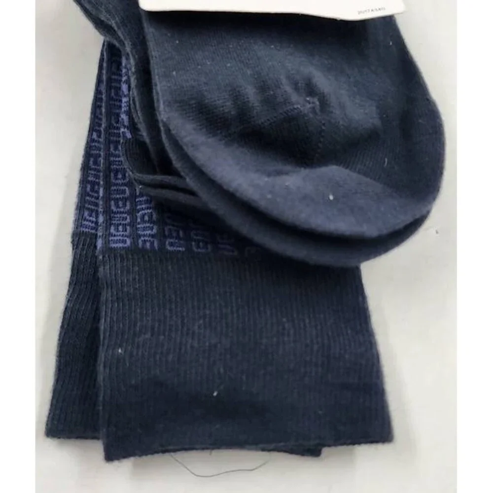 BOSS RS Mini Pattern CC Tile Socks Men's 7-13 Navy Pull On Pack of 2